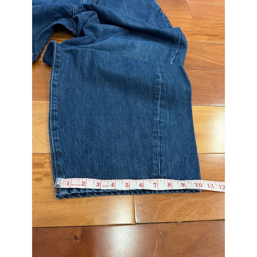 NWT 7 For All Mankind Barrel Jeans Womens Blue High Rise Curved Leg 32 - Picture 12 of 13